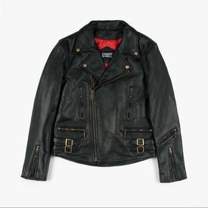 Leather Jacket.  38 Small Men’s Straight To Hell